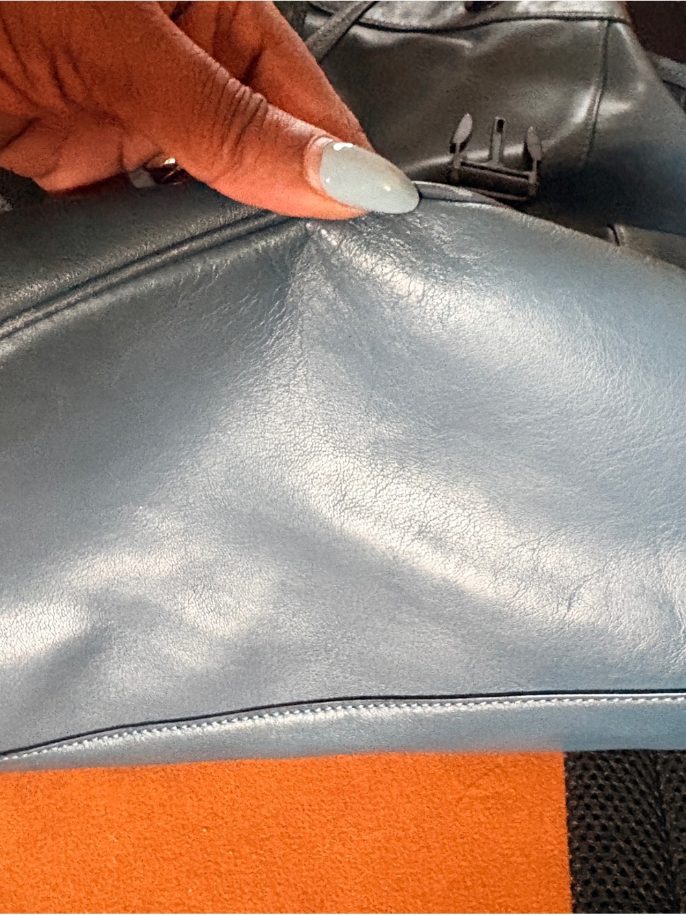 Coach Leather Backpack in Slate Blue - Picture 5 of 5